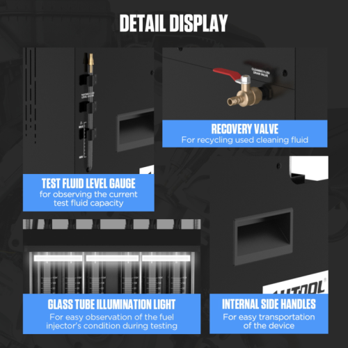 AUTOOL CT500 - Βιομηχανικό πλυντήριο και δοκιμαστικό μπεκ GDI/EFI/FSI