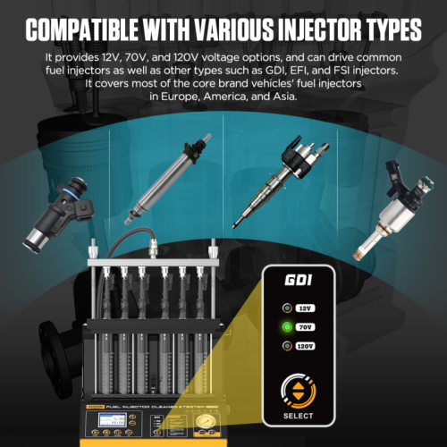 AUTOOL CT500 - Βιομηχανικό πλυντήριο και δοκιμαστικό μπεκ GDI/EFI/FSI